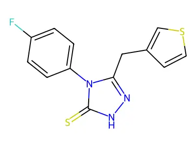 4-(4-fluorophenyl)-5-(3-thienylmethyl)-4H-1,2,4-triazole-3-thiol structure