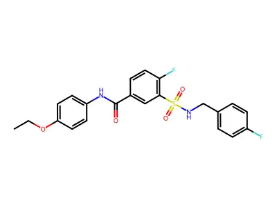 N-(4-ethoxyphenyl)-4-fluoro-3-[(4-fluorophenyl)methylsulfamoyl]benzamide structure