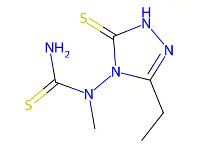4-benzyl-5-(3-thienylmethyl)-4H-1,2,4-triazole-3-thiol structure