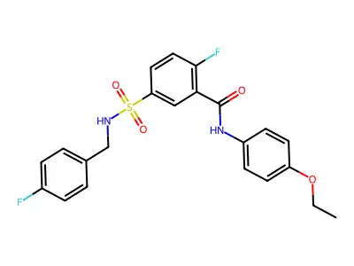 N-(4-ethoxyphenyl)-2-fluoro-5-[(4-fluorophenyl)methylsulfamoyl]benzamide structure