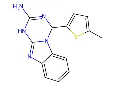 4-(5-Methyl-2-thienyl)-1,4-dihydro[1,3,5]triazino[1,2-a]benzimidazol-2-amine structure
