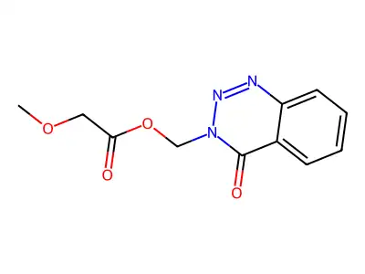 (4-Oxo-1,2,3-benzotriazin-3-yl)methyl 2-methoxyacetate structure