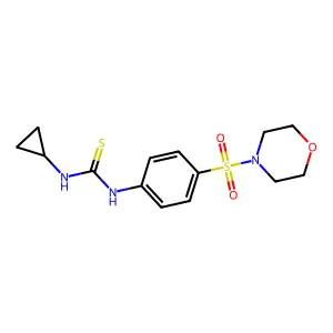 1-Cyclopropyl-3-(4-morpholin-4-ylsulfonylphenyl)thiourea structure