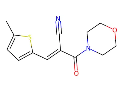 3-(5-Methylthiophen-2-yl)-2-(morpholine-4-carbonyl)prop-2-enenitrile structure