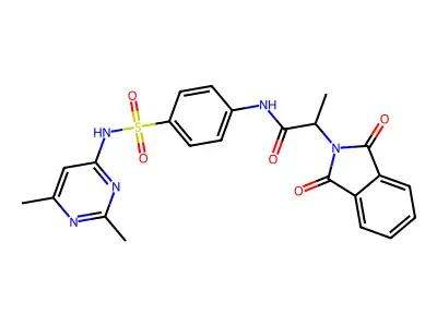 N-{4-[(2,6-dimethylpyrimidin-4-yl)sulfamoyl]phenyl}-2-(1,3-dioxo-2,3-dihydro-1H-isoindol-2-yl)propanamide structure