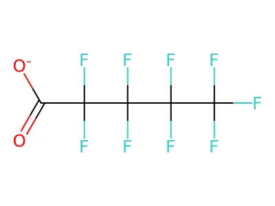 Perfluoropentanoate structure