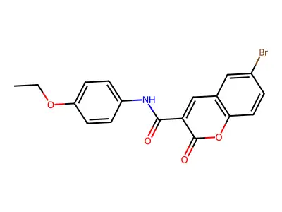 6-bromo-N-(4-ethoxyphenyl)-2-oxo-2H-chromene-3-carboxamide structure