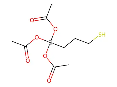 Silanetriol, (3-mercaptopropyl)-, triacetate structure