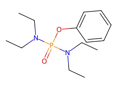 Phenyl N,N,N',N'-tetraethylphosphorodiamidate structure