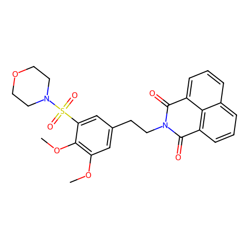 2-(3,4-dimethoxy-5-(morpholinosulfonyl)phenethyl)-1H-benzo[de]isoquinoline-1,3(2H)-dione structure