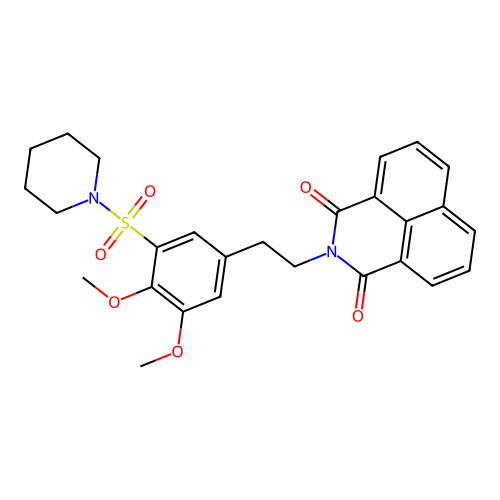 2-[2-(3,4-dimethoxy-5-piperidin-1-ylsulfonylphenyl)ethyl]benzo[de]isoquinoline-1,3-dione structure