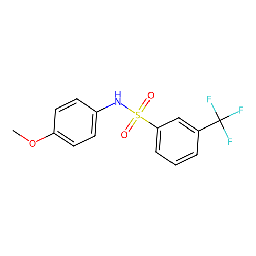 N-(4-methoxyphenyl)-3-(trifluoromethyl)benzenesulfonamide structure
