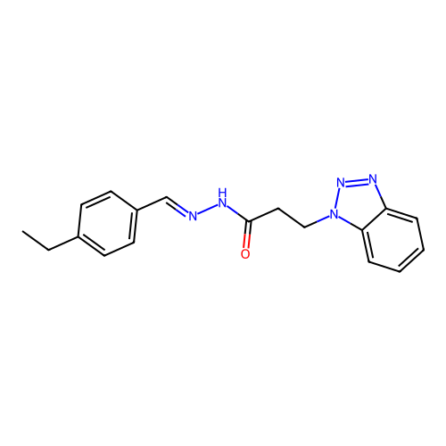 3-(1H-benzotriazol-1-yl)-N'-[(E)-(4-ethylphenyl)methylidene]propanehydrazide structure