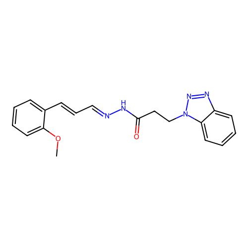 3-(1H-1,2,3-Benzotriazol-1-YL)-N'-(3-(2-meo-PH)-2-propenylidene)propanohydrazide structure