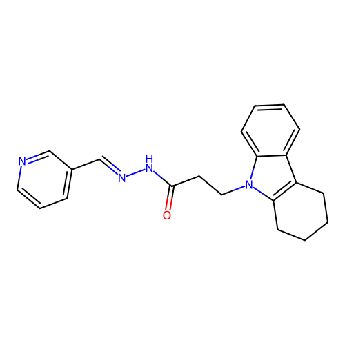 N'-(3-Pyridinylmethylene)3-(1,2,3,4-tetrahydro-9H-carbazol-9-YL)propanohydrazide structure