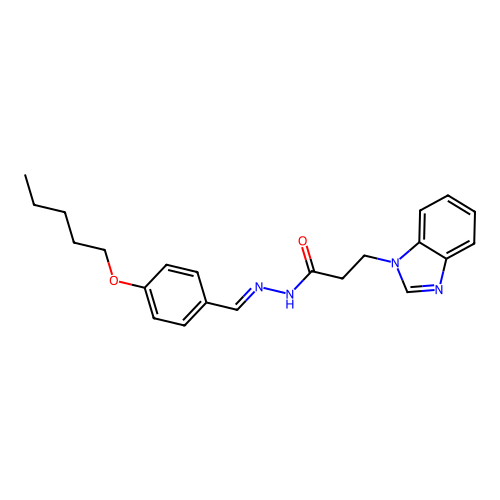 3-(1H-Benzimidazol-1-YL)-N'-(4-(pentyloxy)benzylidene)propanohydrazide structure