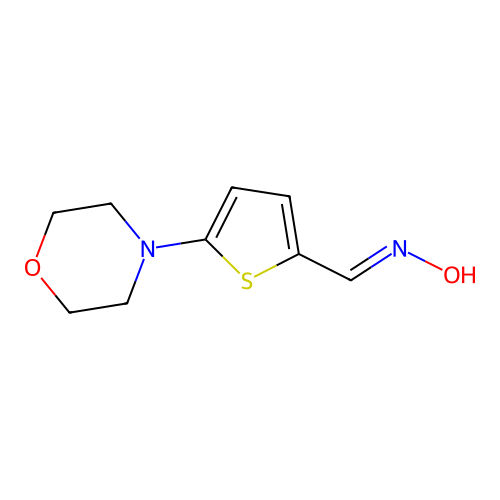 5-Morpholin-4-ylthiophene-2-carbaldehyde oxime structure