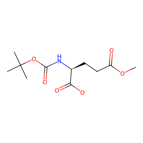 (2S)-5-methoxy-2-[(2-methylpropan-2-yl)oxycarbonylamino]-5-oxopentanoate structure