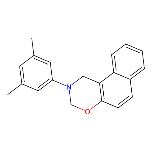 2-(3,5-dimethylphenyl)-2,3-dihydro-1H-naphtho[1,2-e][1,3]oxazine structure