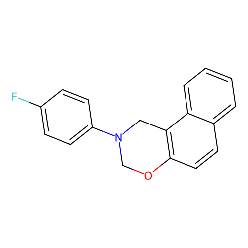 2-(4-fluorophenyl)-2,3-dihydro-1H-naphtho[1,2-e][1,3]oxazine structure