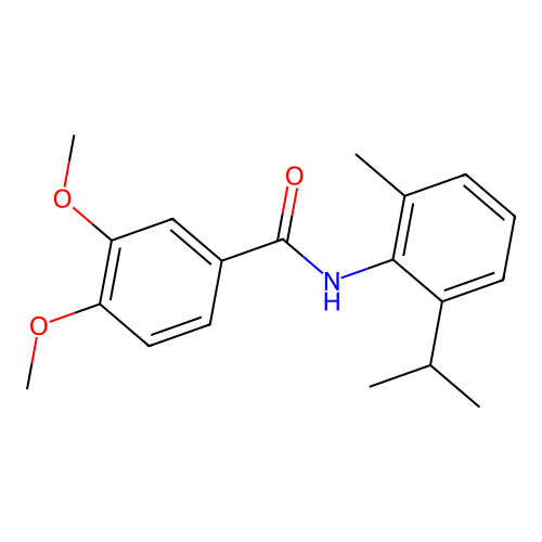 3,4-dimethoxy-N-[2-methyl-6-(propan-2-yl)phenyl]benzamide structure