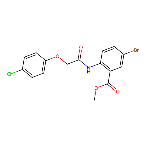 Methyl 5-bromo-2-(2-(4-chlorophenoxy)acetamido)benzoate structure
