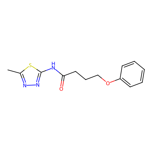 N-(5-methyl-1,3,4-thiadiazol-2-yl)-4-phenoxybutanamide structure