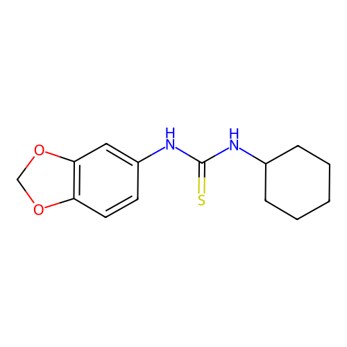 1-(Benzo[d][1,3]dioxol-5-yl)-3-cyclohexylthiourea structure