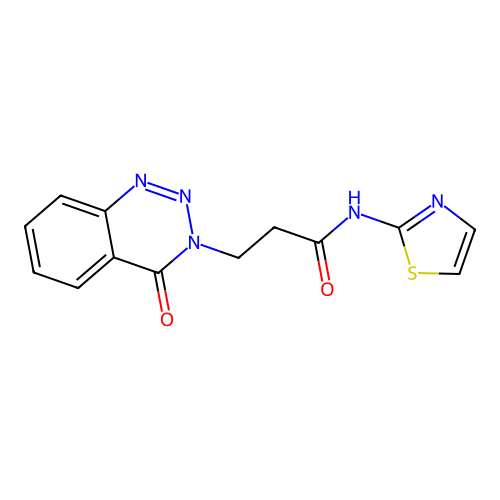 3-(4-oxo-1,2,3-benzotriazin-3(4H)-yl)-N-(1,3-thiazol-2-yl)propanamide structure