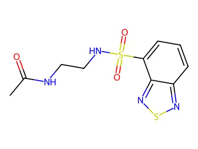 N-[2-(2,1,3-benzothiadiazol-4-ylsulfonylamino)ethyl]acetamide structure