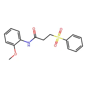 N-(2-methoxyphenyl)-3-(phenylsulfonyl)propanamide structure