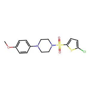 5-Chloro-2-{[4-(4-methoxyphenyl)piperazinyl]sulfonyl}thiophene structure