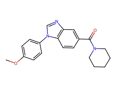 [1-(4-Methoxyphenyl)benzimidazol-5-yl]-piperidin-1-ylmethanone structure