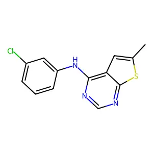 N-(3-chlorophenyl)-6-methylthieno[2,3-d]pyrimidin-4-amine structure