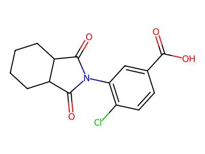 4-Chloro-3-(1,3-dioxo-octahydro-1H-isoindol-2-YL)benzoic acid structure