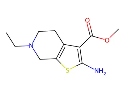 Methyl 2-amino-6-ethyl-4,5,6,7-tetrahydrothieno[2,3-C]pyridine-3-carboxylate structure