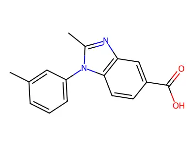 2-methyl-1-m-tolyl-1H-benzo[d]imidazole-5-carboxylic acid structure