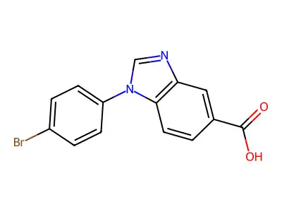1-(4-bromophenyl)-1H-benzimidazole-5-carboxylic acid structure