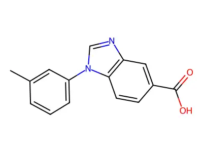 1-(3-Methylphenyl)-1H-benzimidazole-5-carboxylic acid structure