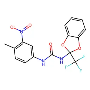 1-(4-Methyl-3-nitrophenyl)-3-(2-(trifluoromethyl)benzo[d][1,3]dioxol-2-yl)urea structure