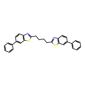 6-Phenyl-2-[4-(6-phenylbenzothiazol-2-yl)butyl]benzothiazole structure