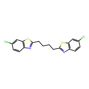 6-Chloro-2-[4-(6-chlorobenzothiazol-2-yl)butyl]benzothiazole structure