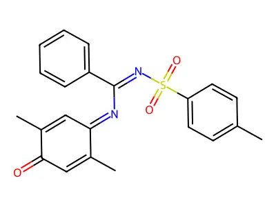 (Z)-N-[(1E)-2,5-DIMETHYL-4-OXOCYCLOHEXA-2,5-DIEN-1-YLIDENE]-N'-(4-METHYLBENZENESULFONYL)BENZENECARBOXIMIDAMIDE structure