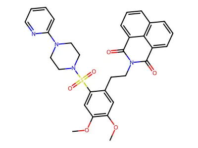 2-(4,5-dimethoxy-2-((4-(pyridin-2-yl)piperazin-1-yl)sulfonyl)phenethyl)-1H-benzo[de]isoquinoline-1,3(2H)-dione structure