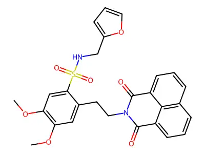 2-(2-(1,3-dioxo-1H-benzo[de]isoquinolin-2(3H)-yl)ethyl)-N-(furan-2-ylmethyl)-4,5-dimethoxybenzenesulfonamide structure