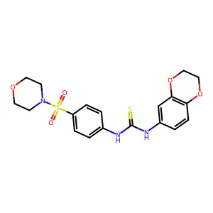 1-(2,3-Dihydro-1,4-benzodioxin-6-yl)-3-(4-morpholin-4-ylsulfonylphenyl)thiourea structure