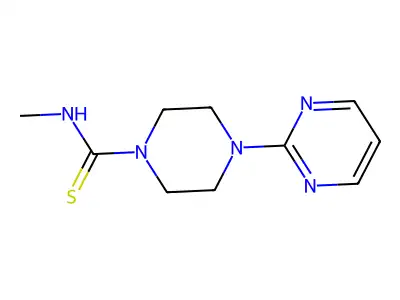 (Methylamino)(4-pyrimidin-2-ylpiperazinyl)methane-1-thione structure