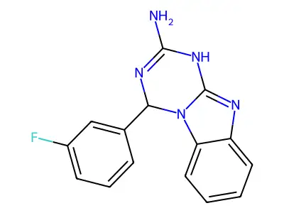 4-(3-Fluorophenyl)-1,4-dihydro[1,3,5]triazino[1,2-a]benzimidazol-2-amine structure
