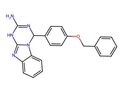 4-[4-(Benzyloxy)phenyl]-1,4-dihydro[1,3,5]triazino[1,2-a]benzimidazol-2-amine structure