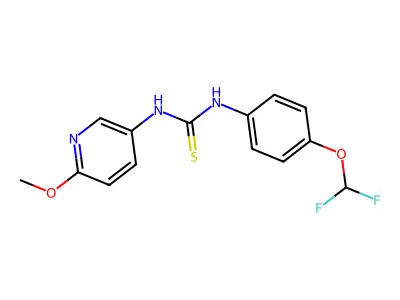 1-[4-(Difluoromethoxy)phenyl]-3-(6-methoxypyridin-3-yl)thiourea structure